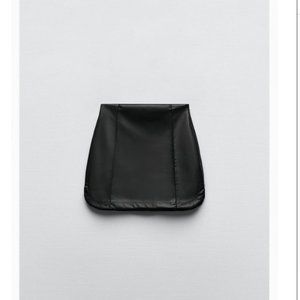 ZARA Faux Leather Mini Skirt